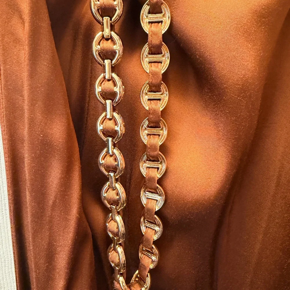 L’Agence One-Shoulder Dress, Asymmetrical, Elegant.  Gold chain should strap. - Picture 2 of 3